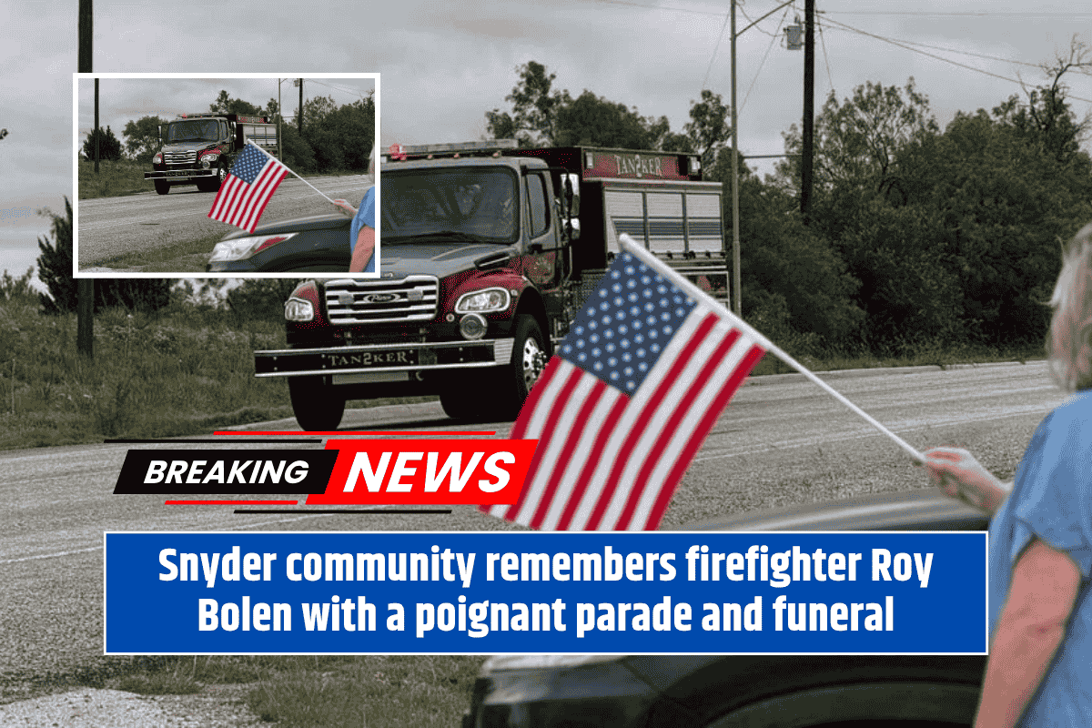 Snyder community remembers firefighter Roy Bolen with a poignant parade and funeral