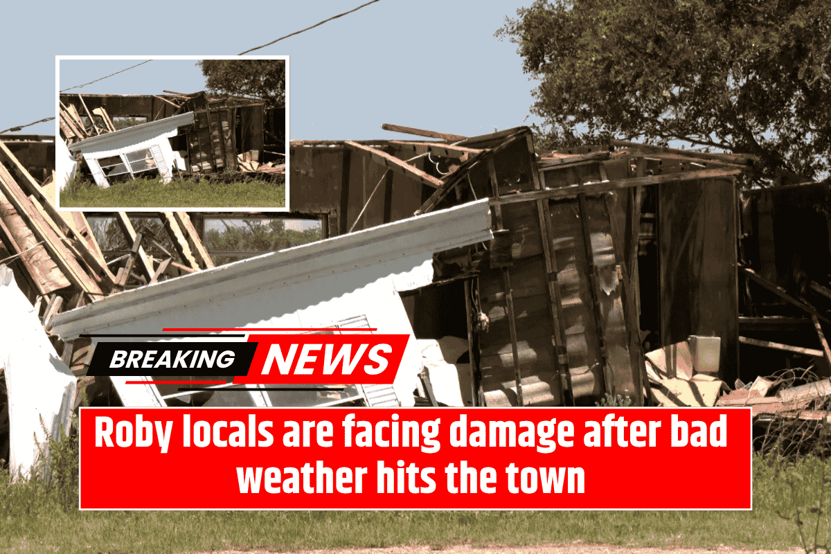 Roby locals are facing damage after bad weather hits the town