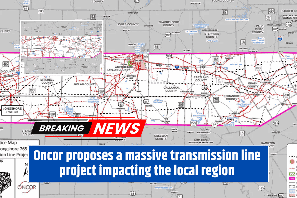 Oncor proposes a massive transmission line project impacting the local region
