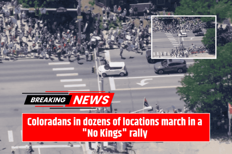 Coloradans in dozens of locations march in a "No Kings" rally