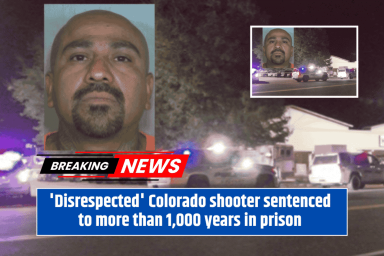 'Disrespected' Colorado shooter sentenced to more than 1,000 years in prison