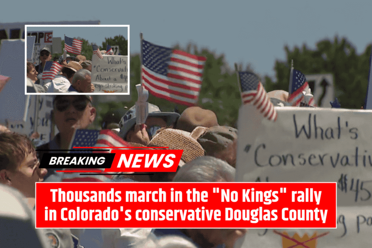 Thousands march in the "No Kings" rally in Colorado's conservative Douglas County