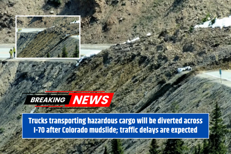 Trucks transporting hazardous cargo will be diverted across I-70 after Colorado mudslide; traffic delays are expected