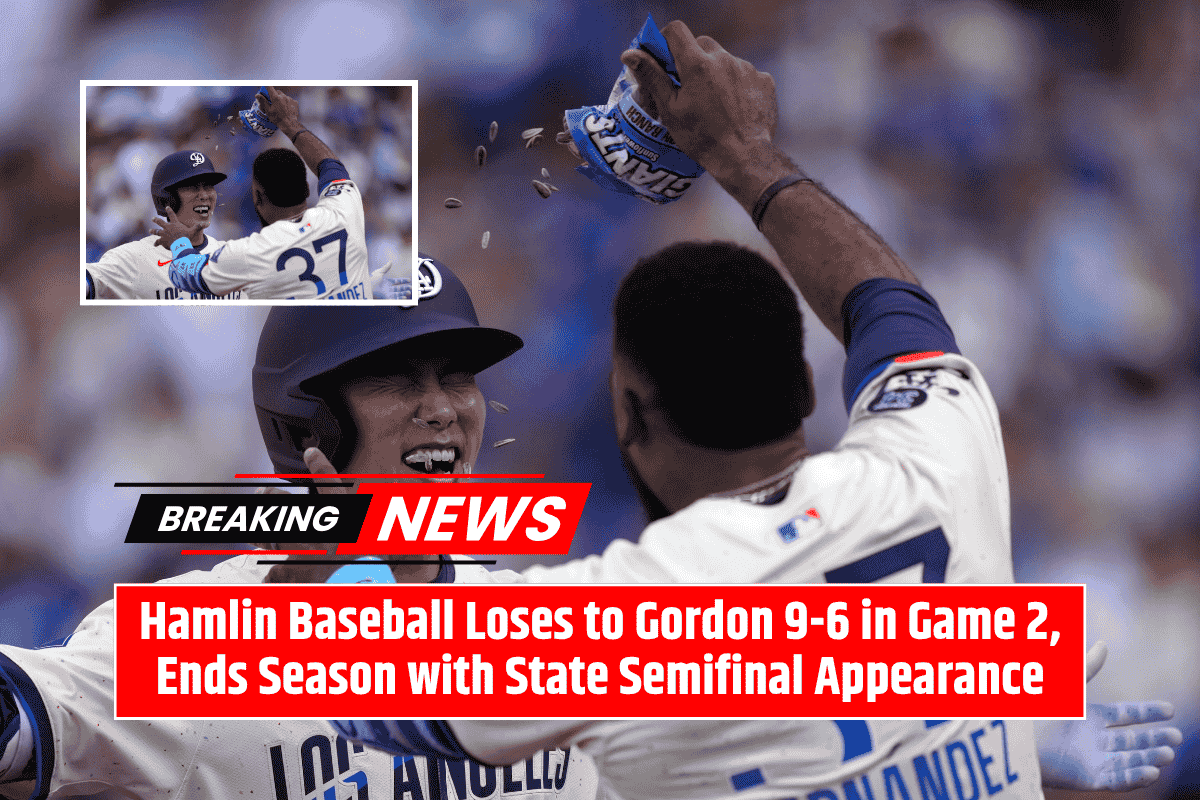 Hamlin Baseball Loses to Gordon 9-6 in Game 2, Ends Season with State Semifinal Appearance