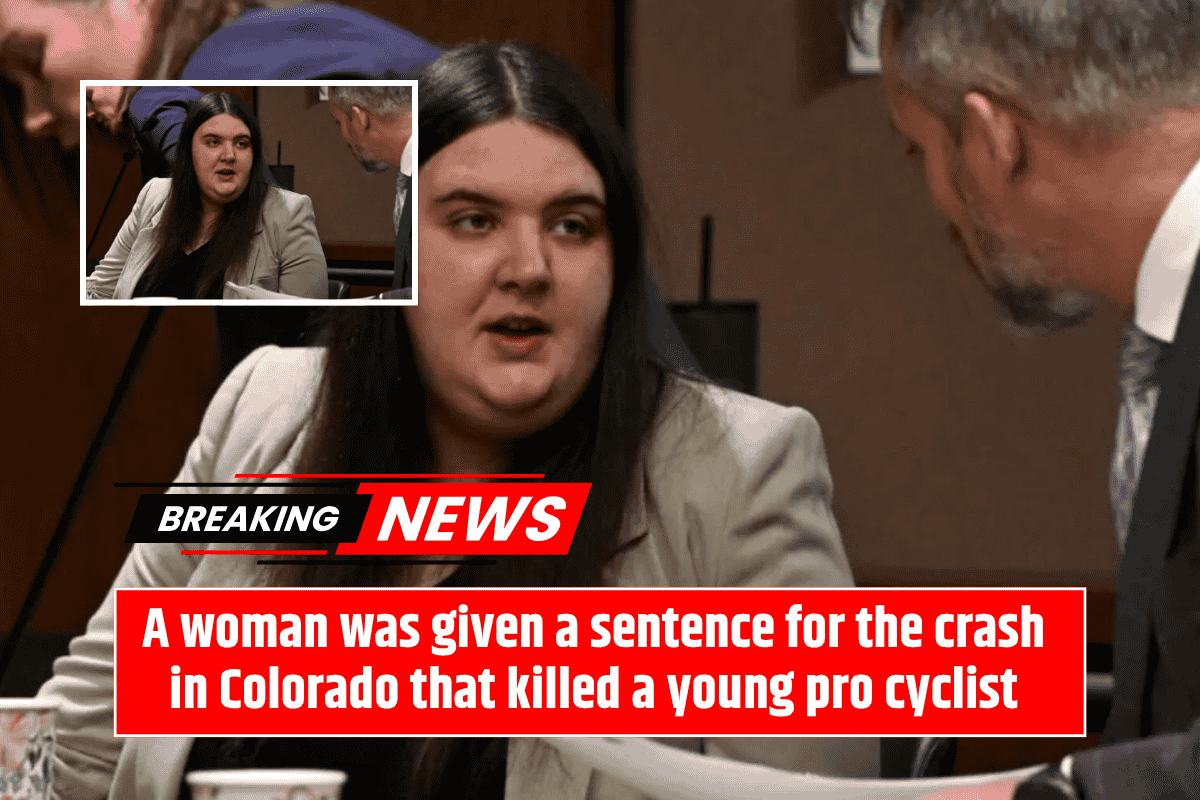 A woman was given a sentence for the crash in Colorado that killed a young pro cyclist